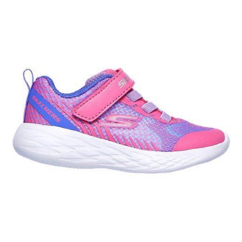 BRAND NEW girl toddler Skechers radiant runner pink Velcro shoes size 5 - Picture 2 of 9